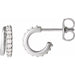 Ladies Natural Diamond Hoop Earrings (SI2-SI3, G-H) — Platinum