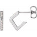 Ladies Natural Diamond Geometric Earrings (SI2-SI3, G-H) — Platinum