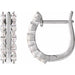 Ladies Natural Diamond Hinged 15 mm Hoop Earrings (I1, G-H) — 14K White Gold
