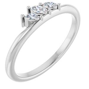 Ladies Natural Diamond Ring (I1, GHI) — Sterling Silver