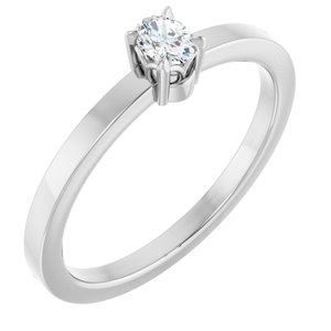 Ladies Natural Diamond Ring (SI2-SI3, GHI) — Sterling Silver
