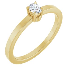 Ladies Natural Diamond Ring (SI2-SI3, GHI) — 14K Yellow Gold