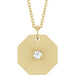 Ladies Natural Diamond Medallion Necklace (I1, G-H) — 14K Yellow Gold