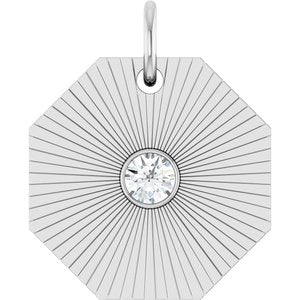 Ladies Natural Diamond Medallion Pendant (I1, G-H) — Sterling Silver