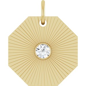 Ladies Natural Diamond Medallion Pendant (I1, G-H) — 14K Yellow Gold