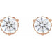 Lab-Grown Diamond Round 3-Prong Scroll Stud Earrings - Style 88183