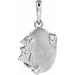 Ladies Natural Diamond Engravable Floral Pendant (Si2-Si3, G-H) — Platinum