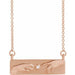 Ladies Natural Diamond Creation of Adam Necklace (I1, G-H) — 14K Rose Gold