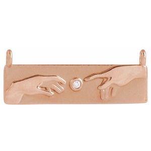 Ladies Natural Diamond Creation of Adam Necklace Center (I1, G-H) — 14K Rose Gold