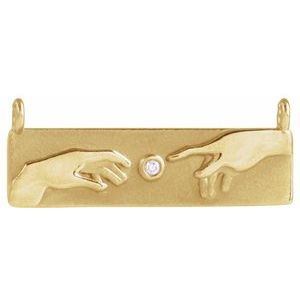 Ladies Natural Diamond Creation of Adam Necklace Center (I1, G-H) — 14K Yellow Gold