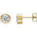 Ladies Natural Diamond Bezel-Set Earrings (I1, G-H) — 14K Yellow Gold