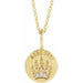 Ladies Natural Diamond Mama Bear Necklace (I1, G-H) — 14K Yellow Gold
