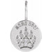 Ladies Natural Diamond Mama Bear Pendant (I1, G-H) — 14K White Gold