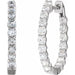 Lab-Grown Diamond Inside-Outside Hoop Earrings - Style 653631