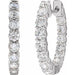 Lab-Grown Diamond Inside-Outside Hoop Earrings - Style 653631