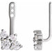 Ladies Natural Diamond Earring Jackets — Sterling Silver