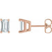 Ladies Natural Diamond Earrings — 14K Rose Gold