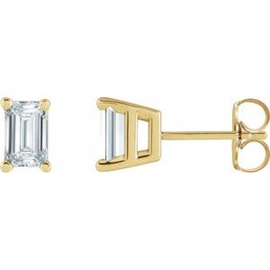 Ladies Natural Diamond Earrings — 14K Yellow Gold