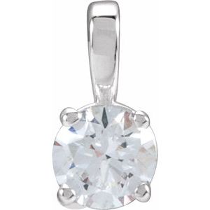 Lab-Grown Diamond Solitaire Pendant - Style 28392