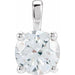 Ladies Natural Diamond Pendant (I1, G-H) — 14K White Gold