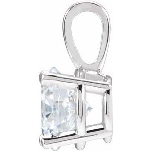 Lab-Grown Diamond Solitaire Pendant - Style 28392