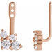 Ladies Natural Diamond Earring Jackets — 14K Rose Gold