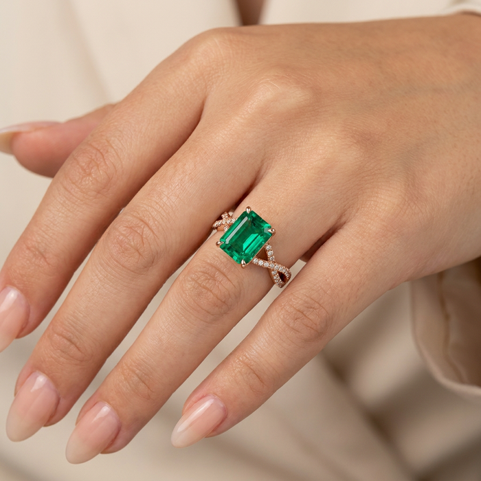 Hand wearing ring