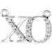 Ladies Natural Diamond Necklace Center — 14K White Gold