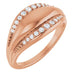 Ladies Natural Diamond Ring (I1, G-H) — 14K Rose Gold