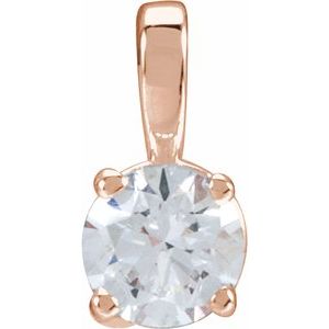 Lab-Grown Diamond Solitaire Pendant - Style 28392