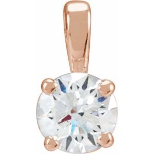 Lab-Grown Diamond Solitaire Pendant - Style 28392