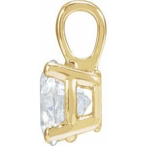 Lab-Grown Diamond Solitaire Pendant - Style 28392