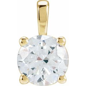 Ladies Natural Diamond Pendant (I1, G-H) — 14K Yellow Gold