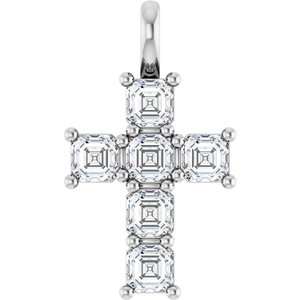 Ladies Natural Diamond Pendant (Vs, Ghi) — Sterling Silver