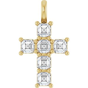 Ladies Natural Diamond Pendant (Vs, Ghi) — 14K Yellow Gold