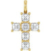 Ladies Natural Diamond Pendant (Vs, Ghi) — 14K Yellow Gold