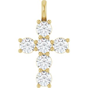 Ladies Natural Diamond Pendant (I1, G-H) — 14K Yellow Gold