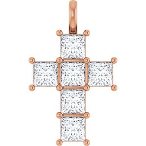 Ladies Natural Diamond Pendant (I1, G-H) — 14K Rose Gold