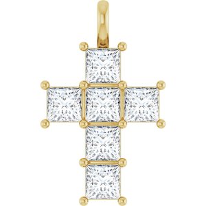 Ladies Natural Diamond Pendant (I1, G-H) — 14K Yellow Gold
