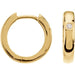 Ladies Natural Diamond 13 mm Hoop Earrings — 14K Yellow Gold