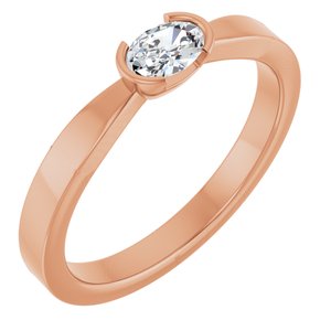 Ladies Natural Diamond Ring (SI2-SI3, GHI) — 14K Rose Gold