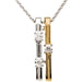 Ladies 14K White/ Natural Diamond Bar Necklace (I1, H-I) — 14K White/Yellow Gold