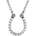 Ladies Natural Diamond Horseshoe Necklace (SI1, G-H) — Platinum