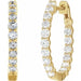 Lab-Grown Diamond Inside-Outside Hoop Earrings - Style 653631