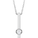 Ladies 1/10 Natural Diamond Bar Necklace (Si2-Si3, G-H) — Platinum