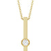 Ladies 1/10 Natural Diamond Bar Necklace (I1, G-H) — 14K Yellow Gold