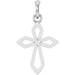 Ladies Natural Diamond Cross Pendant (Si2-Si3, G-H) — Platinum