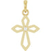 Ladies Natural Diamond Cross Pendant (I1, G-H) — 14K Yellow Gold
