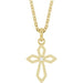 Ladies Natural Diamond Cross Necklace (I1, G-H) — 14K Yellow Gold