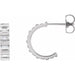Ladies Natural Diamond 11.6 mm Hoop Earrings (Si2-Si3, Ghi) — Platinum